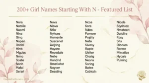 200+ Girl Names