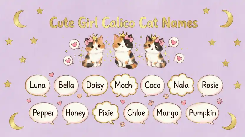 Cute Girl Calico Cat Names