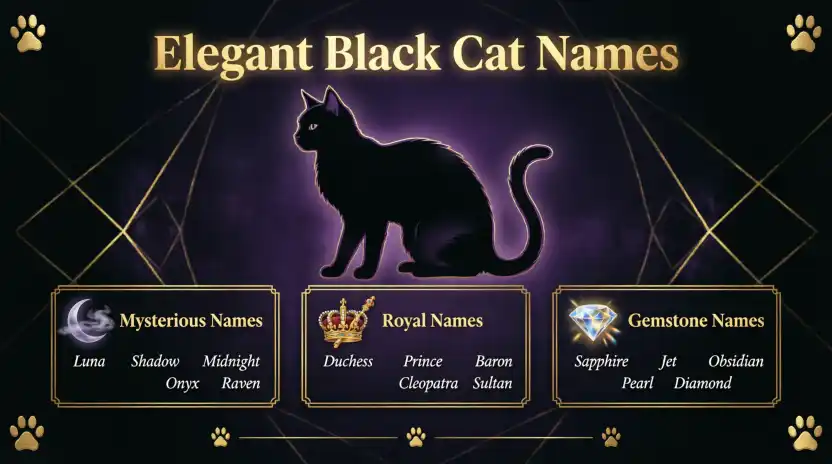 Elegant Black Cat Names