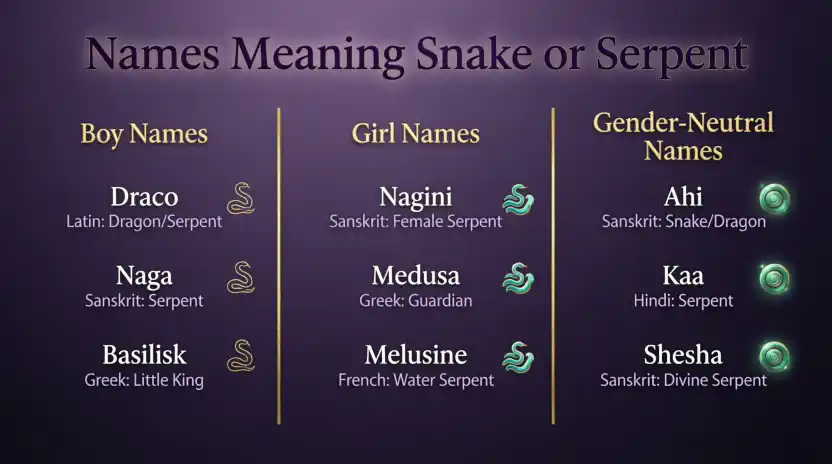 Names Meaning Snake