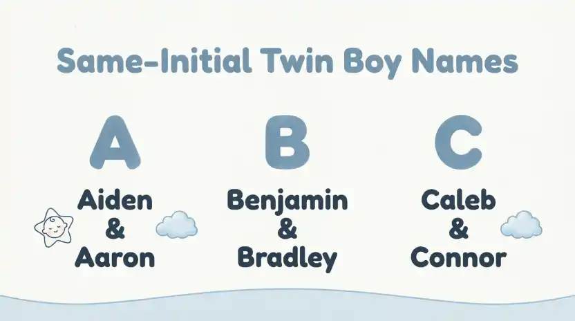 Same-Initial Twin Boy Names
