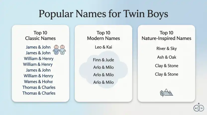 Same-Initial Twin Boy Names