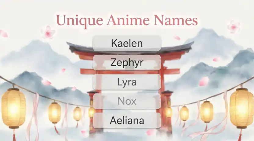 Unique Anime Names