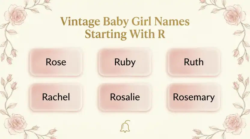 Vintage Baby Girl Names That Start With R