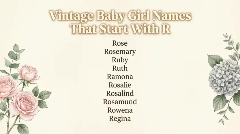 Vintage Baby Girl Names That Start With R