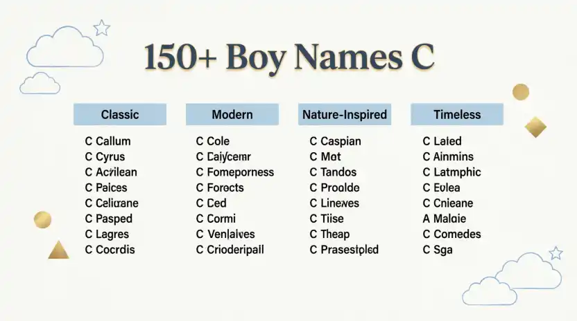 150+ Boy Names C