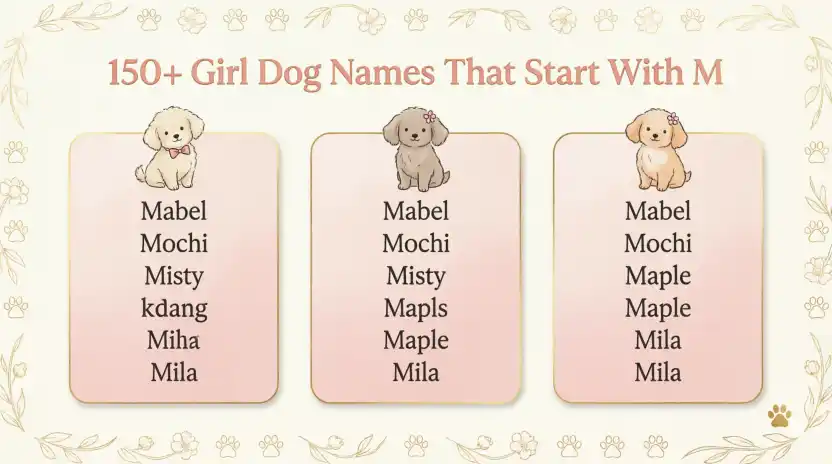 150+ Girl Dog Names That Start With M