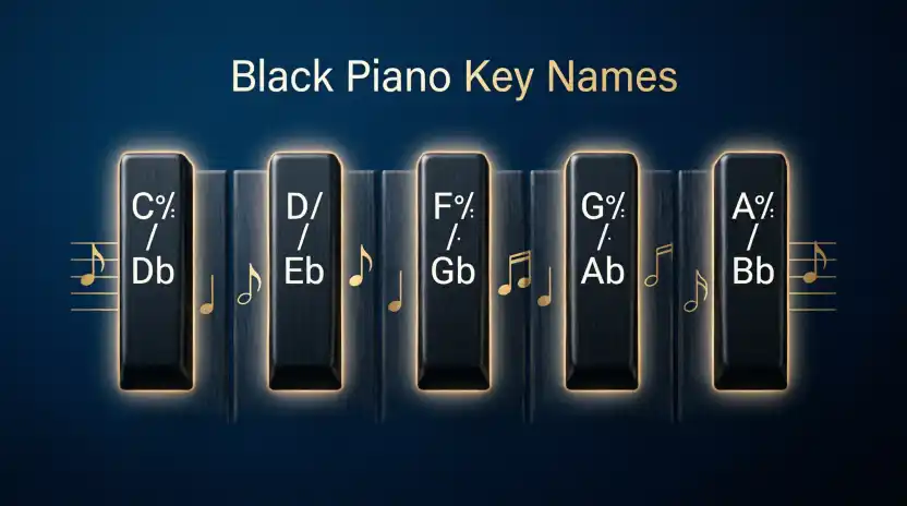 Black Piano Key Names