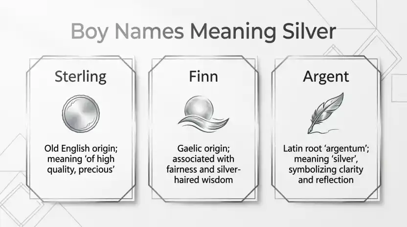 Boy Names Meaning Silver