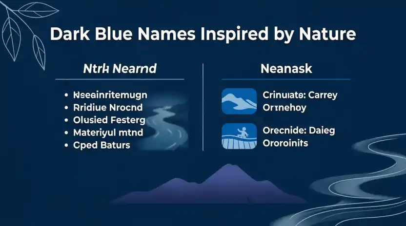 Dark Blue Names Inspired by Nature
