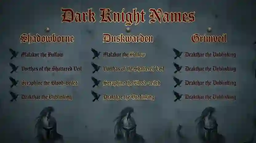 Dark Knight Names