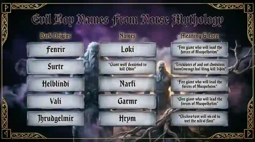 Evil Boy Names From Norse Mythology