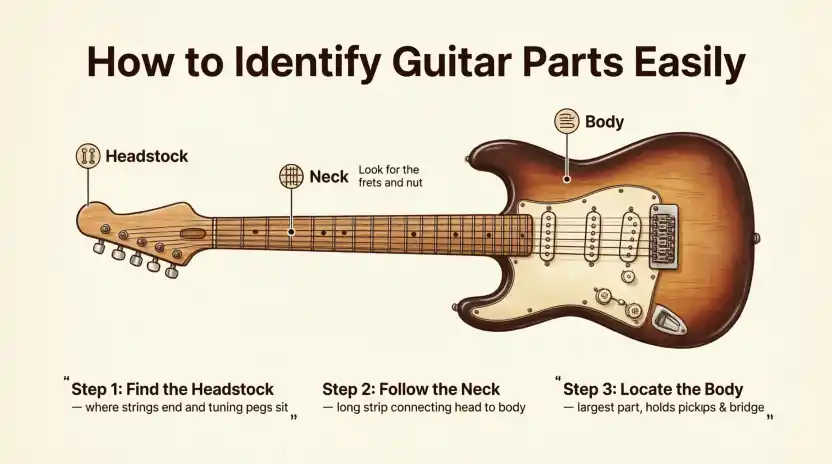 How to Identify Guitar Parts Easily