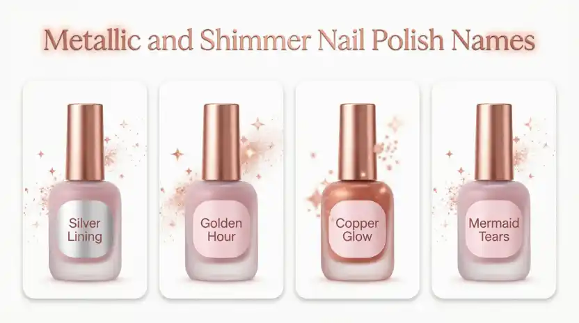 Metallic and Shimmer Nail Polish Names