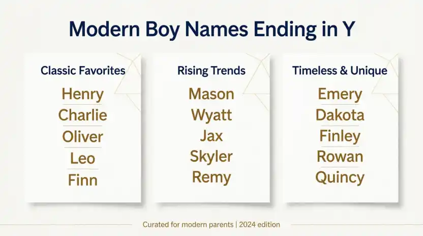 Modern Boy Names Ending in Y