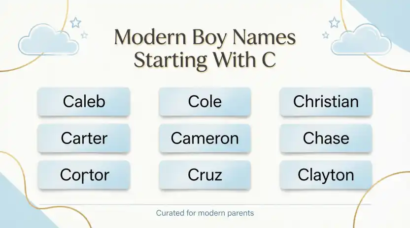 Modern Boy Names Starting With C
