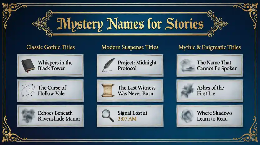 Mystery Names for Stories