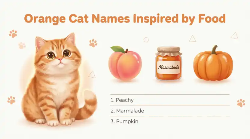 Orange Cat Names Inspired by Food