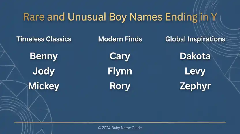 Rare and Unusual Boy Names Ending in Y